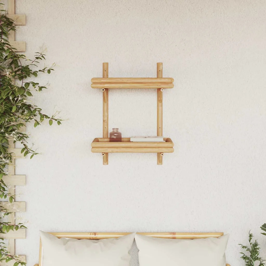 Scaffale da parete | Ripiano a parete | Mensola a parete Marrone 39 x 26 x 60 cm Bamb¨´