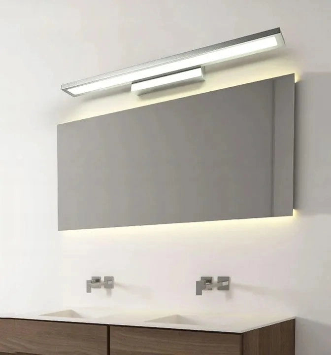 Lampada Da Muro Da Bagno Led Sopra Specchio 80cm APP841-1W Flat Chrome