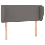 Testiera | Testata ad Orecchio Grigia 83x23x78/88 cm in Similpelle