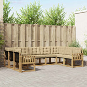 Set di divani da esterno 9 pz Bianco e Beige 3389859