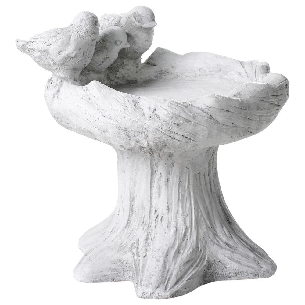 Fontana per uccelli MGO per giardino Accento decorativo all'aperto grigio