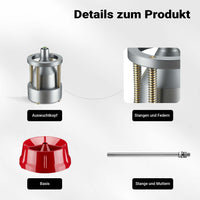 Equilibratrice portatile 29 x 29 x 57,5 cm, equilibratrice gomme auto e moto, per mozzi da 3,8 a 10,2 cm