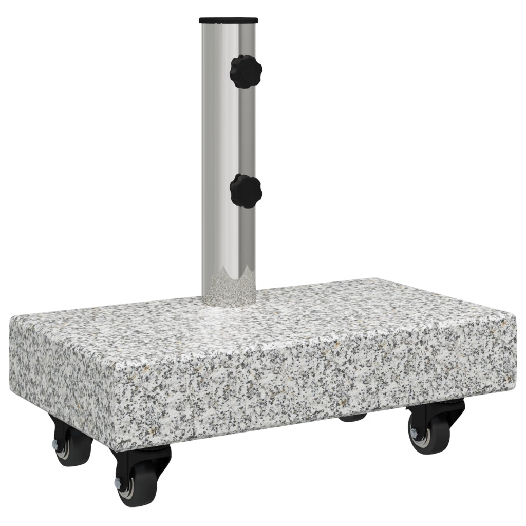 Base Ombrello con Ruote per Pali Ã˜38/48mm Grigio Granito 25 kg Rettangolare
