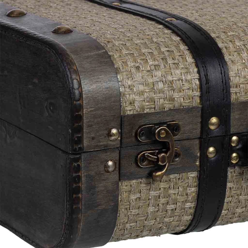 Valigia in legno marrone 43x30x17h cm