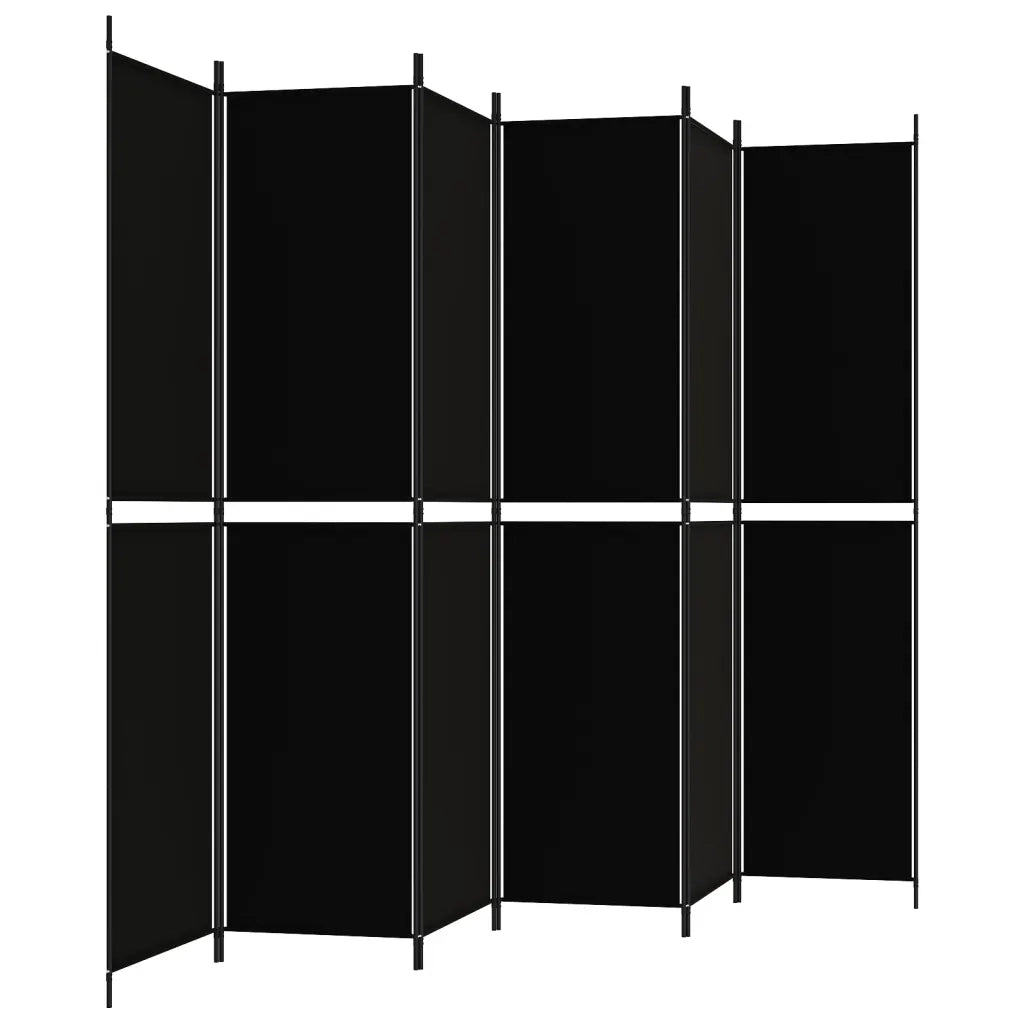 Divisorio a 6 Pannelli Nero 300x220 cm in Tessuto cod mxl 74360