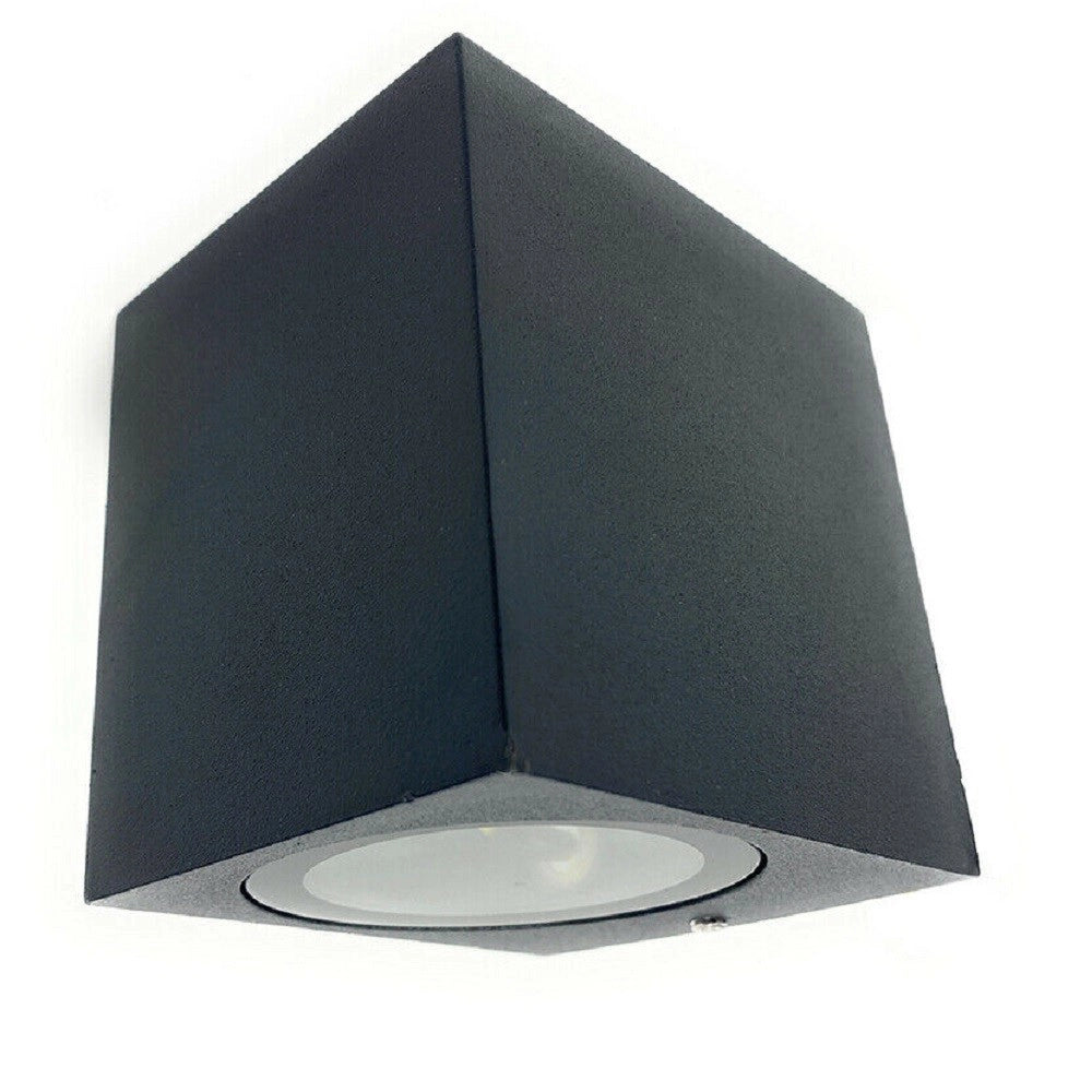 Trade Shop - Applique A Parete Quadrato Lampada Muro Moderna Esterno Attacco Gu10 Ip65 Es54 -