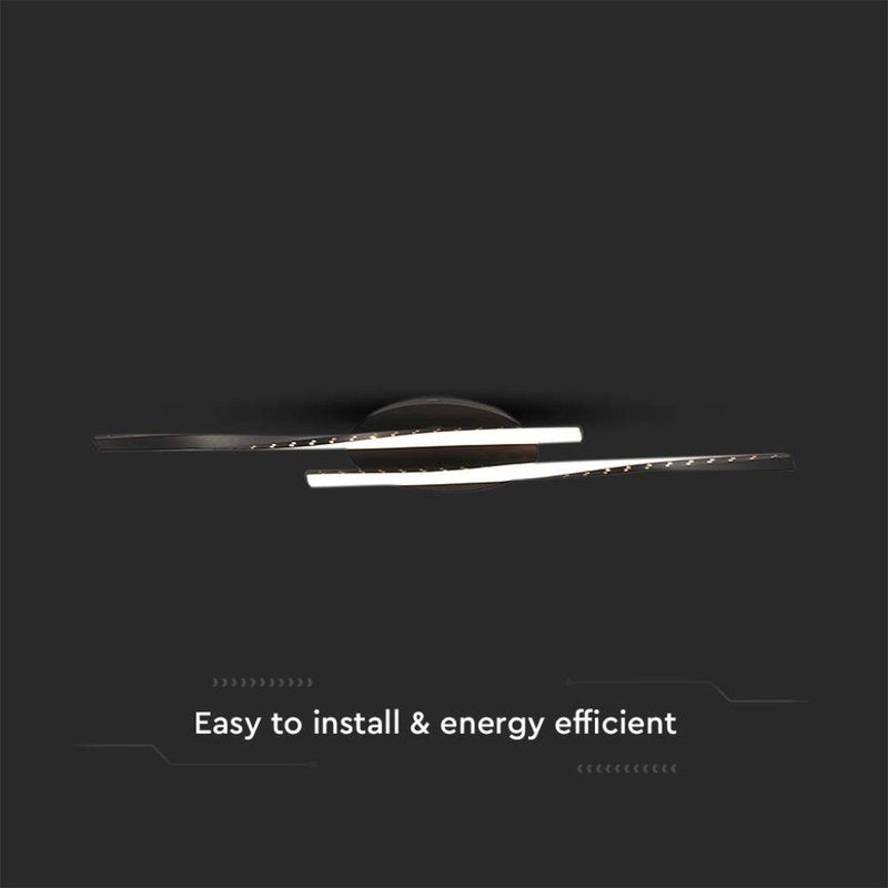 Plafoniera Lampadario LED dal Design Moderno 12W Colore Nero 945*60mm 3000K SKU-7001