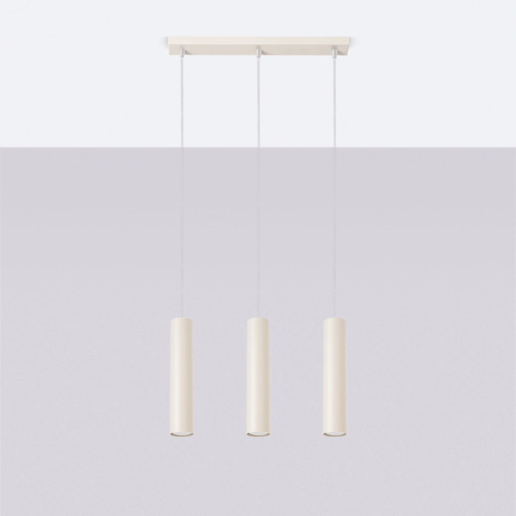 Sospensione moderna beige a barra 3xGU10 MODENO Pure Lume