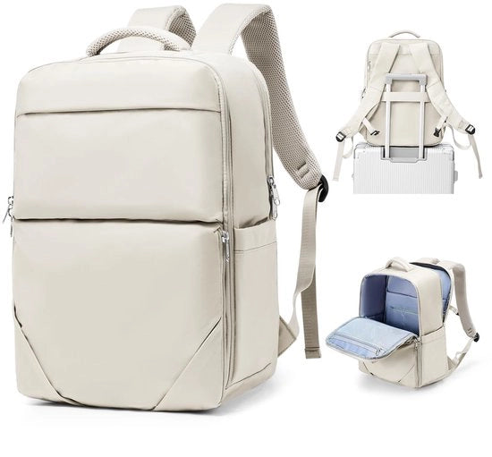 Borsa da viaggio per donna Reisen Rucksack Handgepazio Klein Rucksack Handgepazio Flugzeug Rucksack Donna Uomo Impermeabile beige
