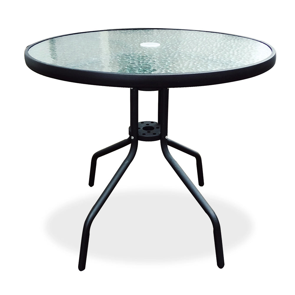 TAVOLO ROTONDO MARRONE D. 80CM CON EFFETTO LEGNO