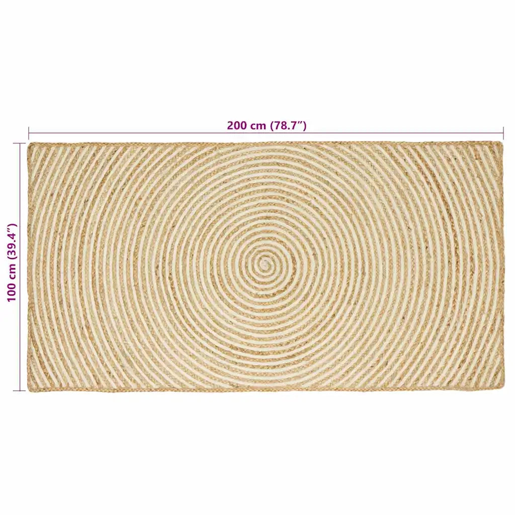 Tappeti per area Bianco 100 x 200 cm Juta