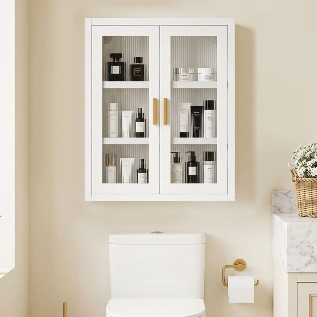 Armadietto bagno sospeso ¨C zephmum ¨C bianco 40x14x50 cm