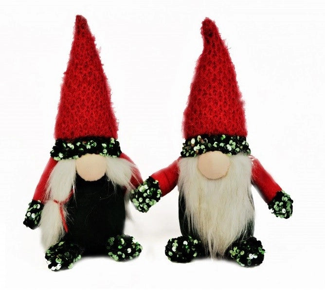 Gnomo Decorazione Natalizia Natale in Stoffa Medio 43 cm 2 Modelli