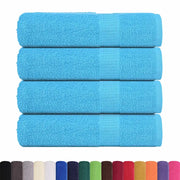 Asciugamani da bagno FROGN 4 pz Turchese 100x150 cm 360 g/m² 136981