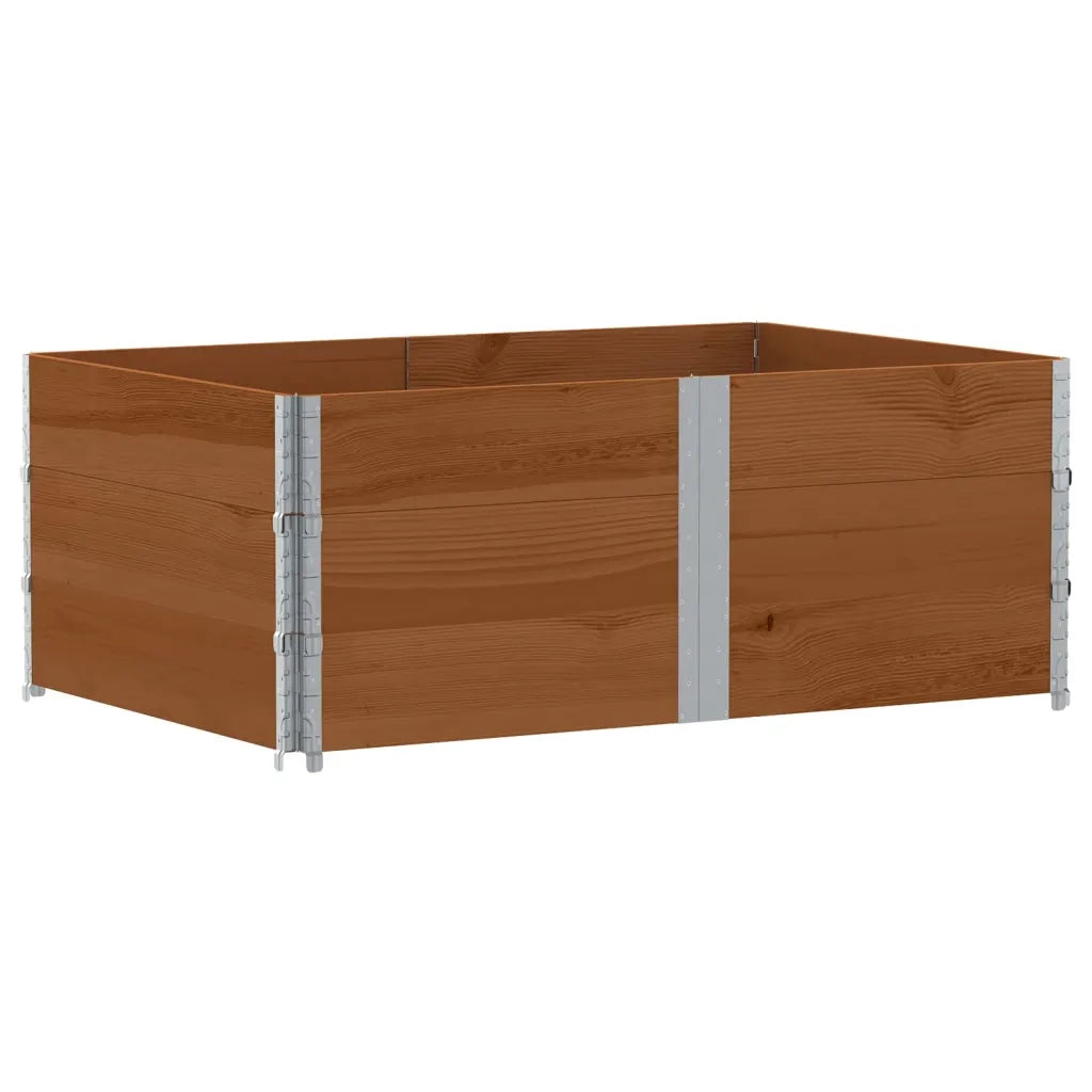 Fioriera | Cassetta per fiori | Vaso da Giardino Marrone 150x100 cm Legno Massello di Pino
