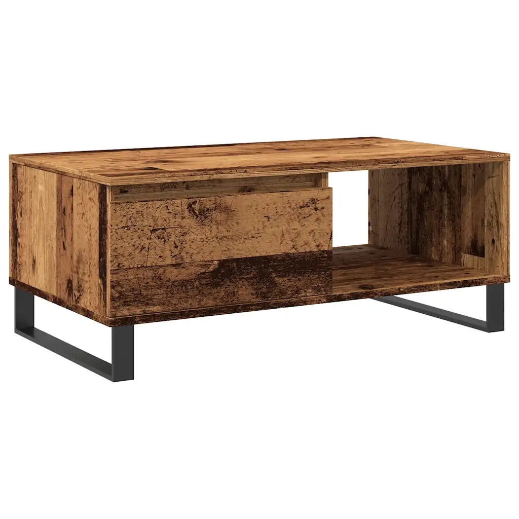 Tavolino da Salotto Legno Antico 90x50x36,5 cm in Truciolato 857338