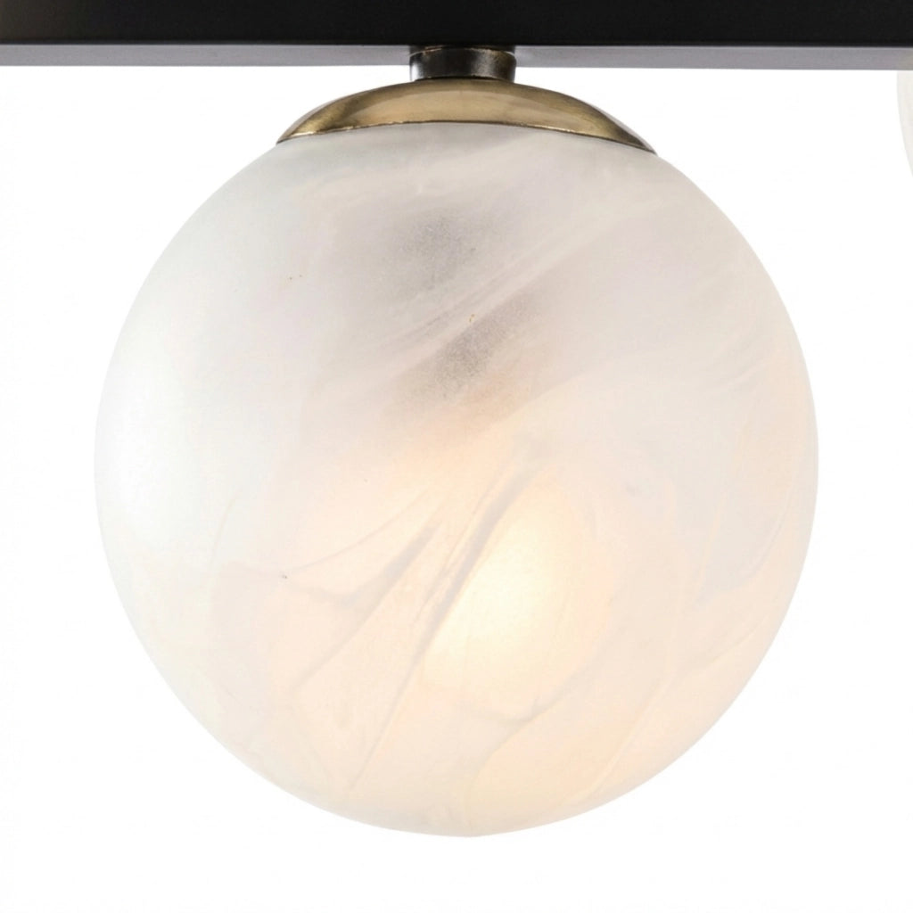 Lampadario Contemporaneo Adrian Metallo Nero Bronzo 6 Luci E14