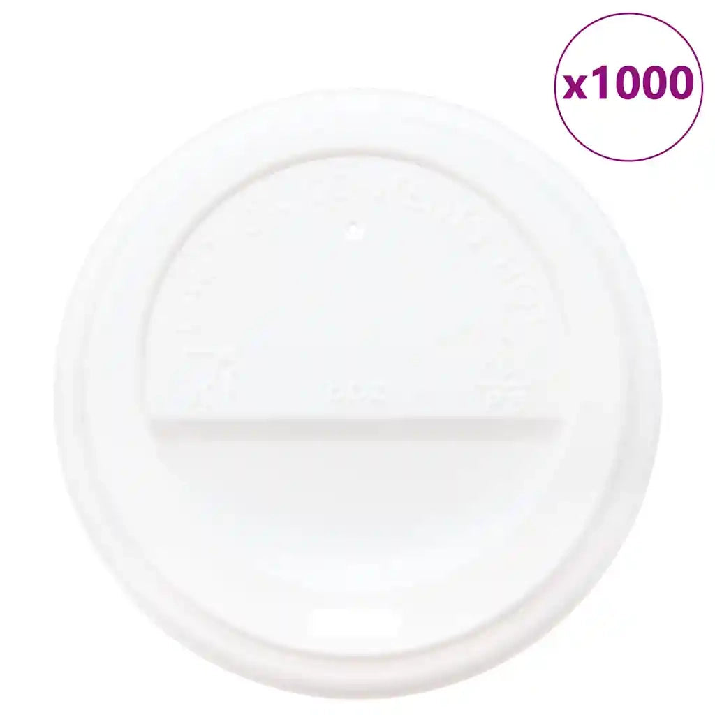 Coperchi Tazze da CaffÃ¨ Carta Ã˜80mm 8oz 1000 pz Plastica Bianca