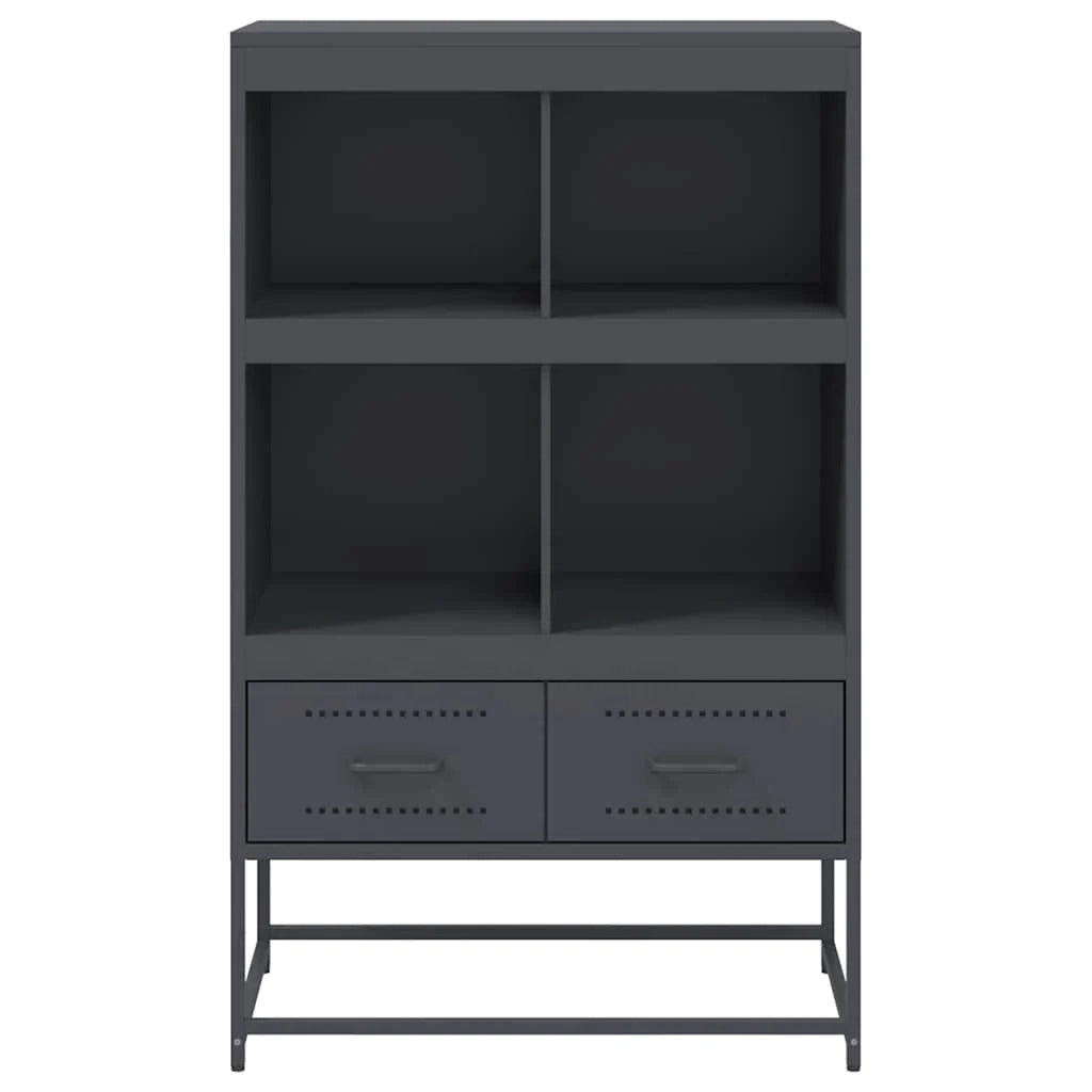 Buffet credenza cassettiera mobiletto mobile contenitore organizer cucina soggiorno salotto alto 68 x 39 x 111,5 cm acciaio antracite 02_0032209