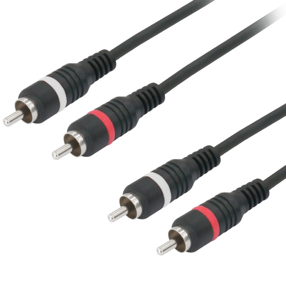 Trade Shop - Cavo Bipolare Rca Audio Video Stereo 2 X Rca Maschio/maschio Da 3 Metri Rca-r03 -