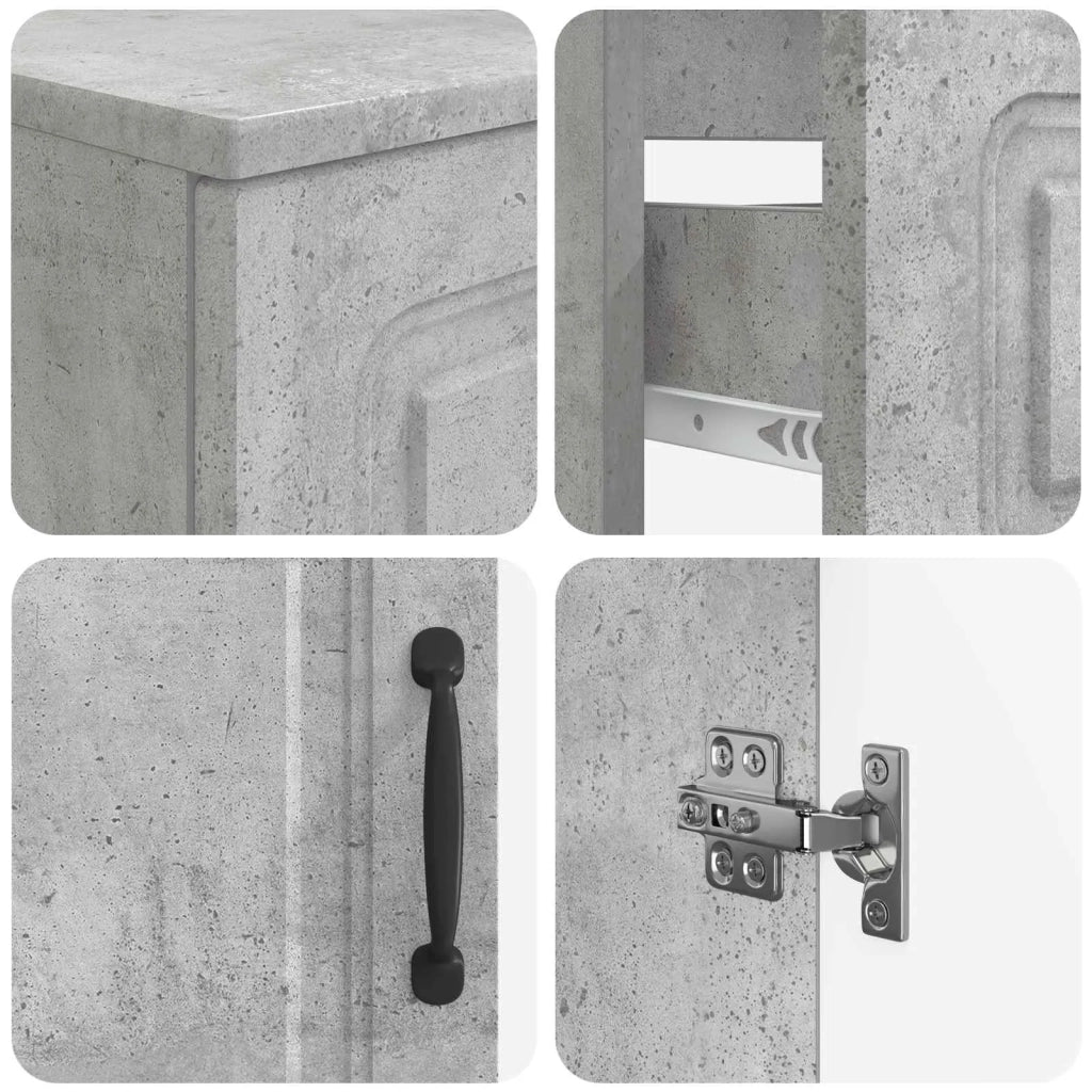 Set di armadietti da bagno in 3 pezzi UTRECHT Grigio Cemento 3417813