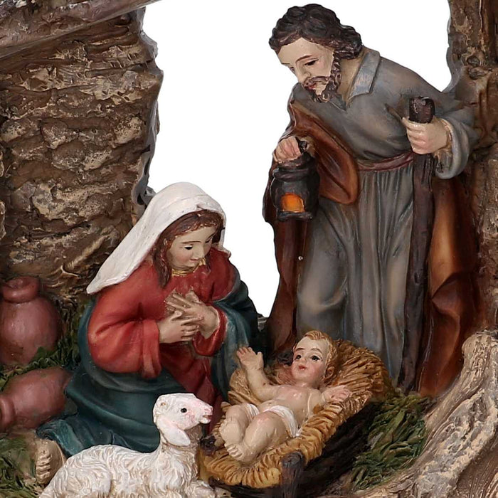 Natività resina capanna cm xh15
