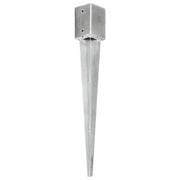 Picchetti di Terra 6 pz Argento 9x9x75 cm in Acciaio Zincato 145414
