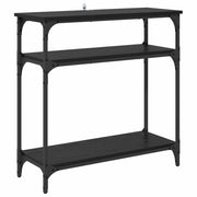 Tavolo Consolle | Tavolo d'Ingresso Rovere Nero 75 x 29 x 75 cm Legno multistrato