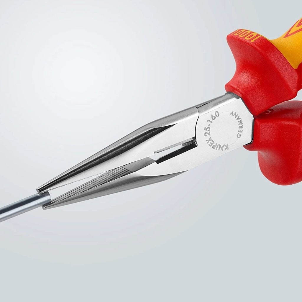 Knipex 25 06 160 Pinza a becchi piatti con tronchese Lunghezza 160 mm Peso 146 g colore Arancione Rosso