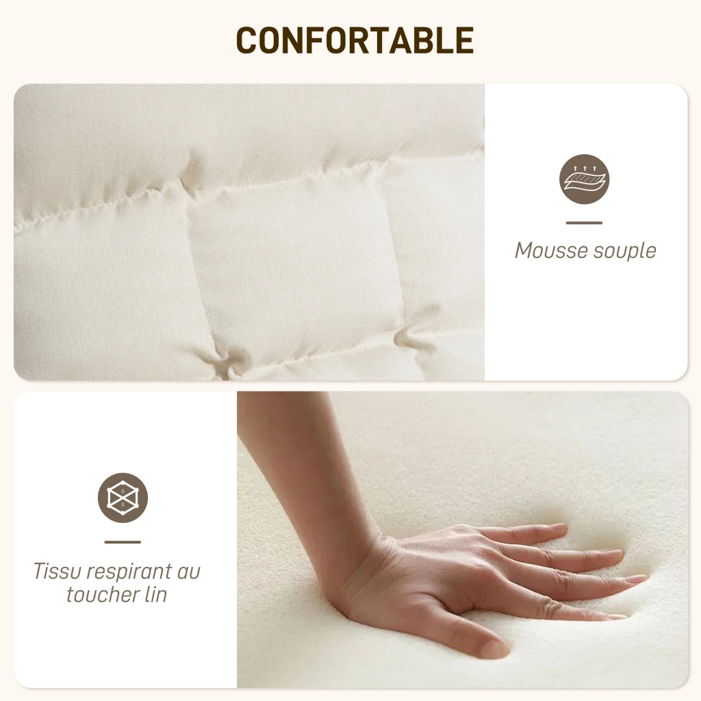 Poltrona a dondolo con poggiapiedi regolabile ¨C Minimal ¨C crema 67x92x106-123 cm