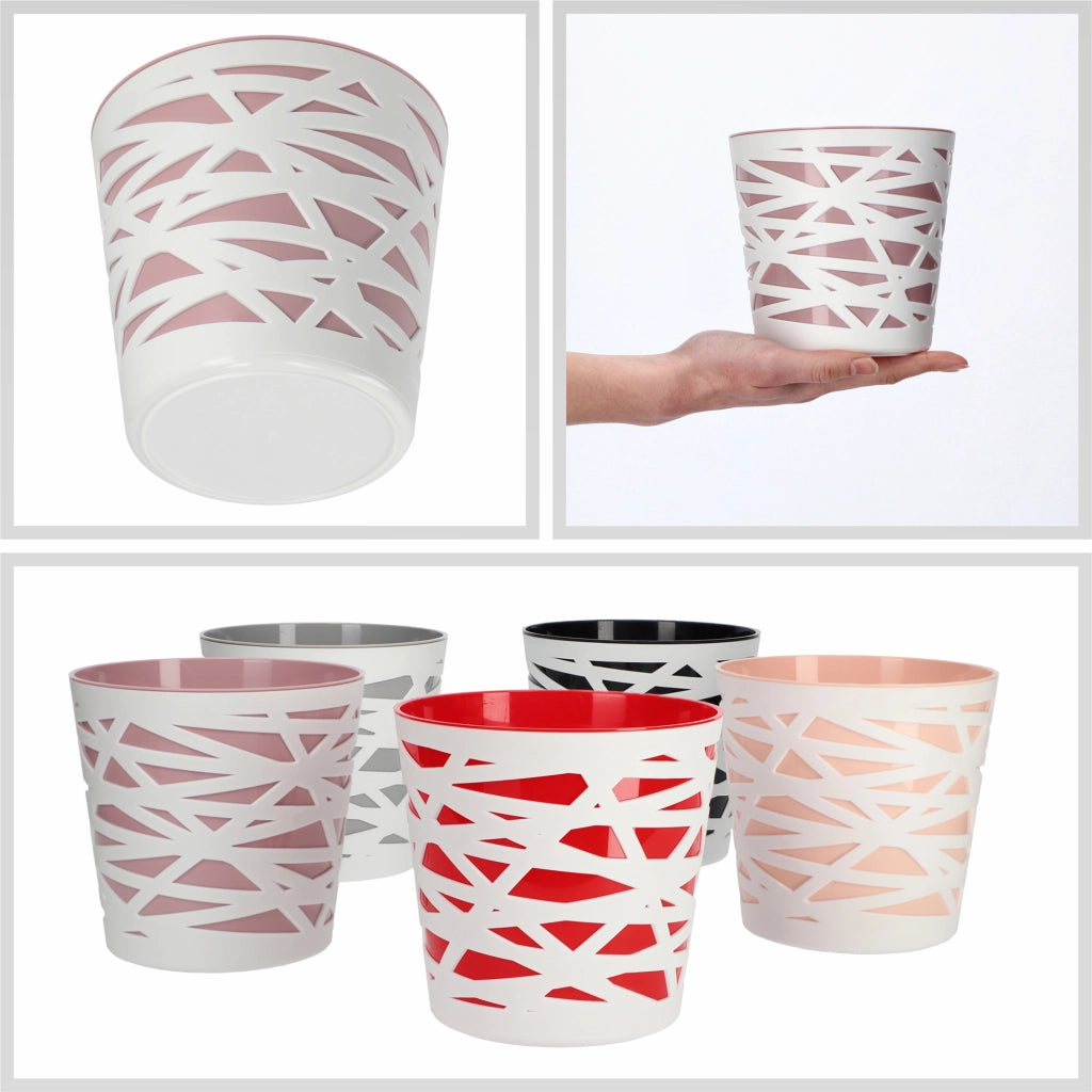 KADAX - Inserto in plastica per vaso di fiori e piante, 13 cm, rosa
