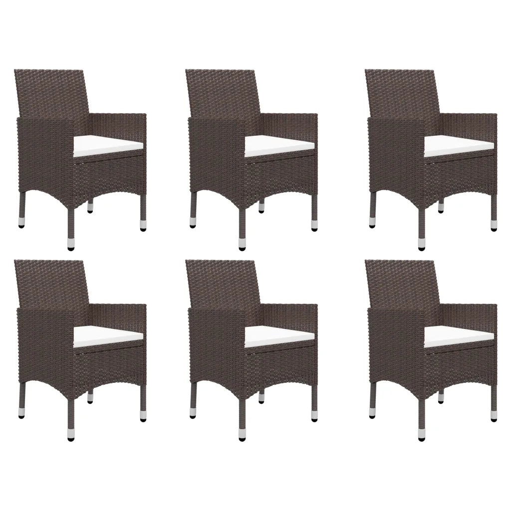 Set Mobili da Pranzo per Giardino 9 pz Marrone cod mxl 69224