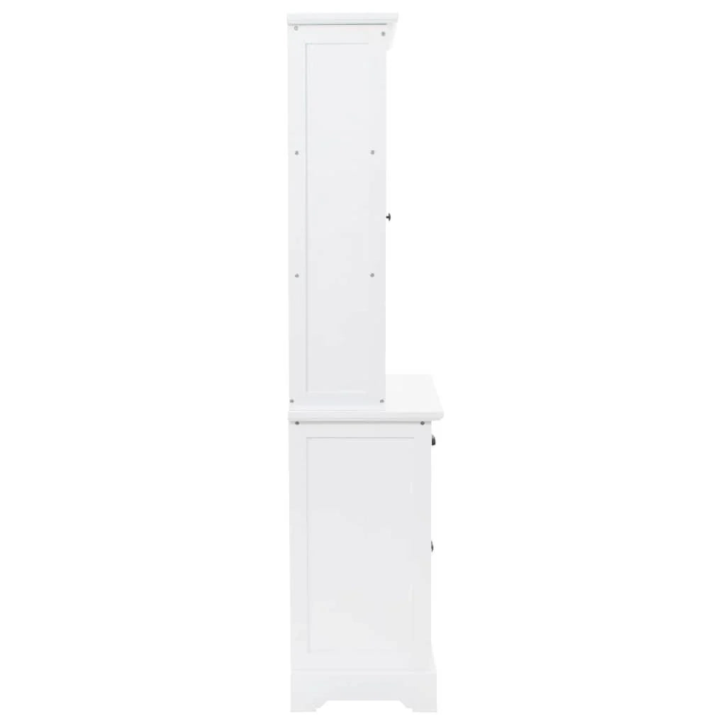 Buffet credenza mobiletto consolle mobile contenitore vetrina con 4 ante MDF e legno di pino 180 cm 4402167