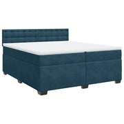 Giroletto a Molle con Materasso Blu 200x200 cm in Velluto 3286418