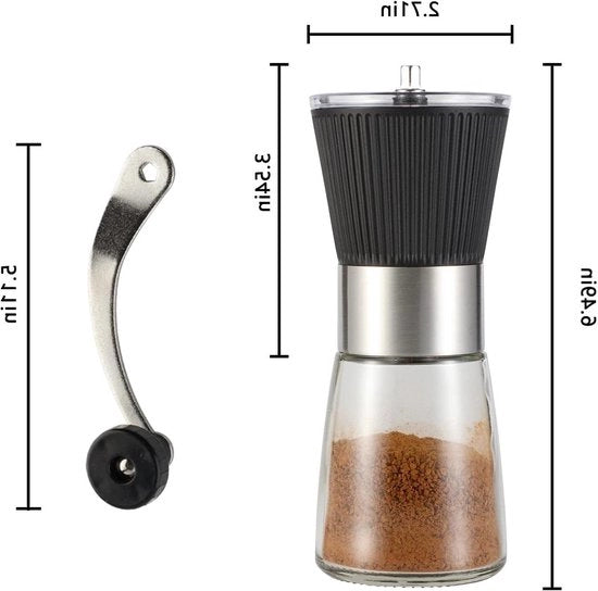 Macchina per macinare il caffè manuale con macinatura ceramica per espresso - macinatrice per chicchi di caffè