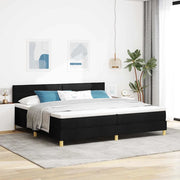 Letto a Sorgente LED con strisce LED Nero 200 x 200 cm Tessuto 3342389