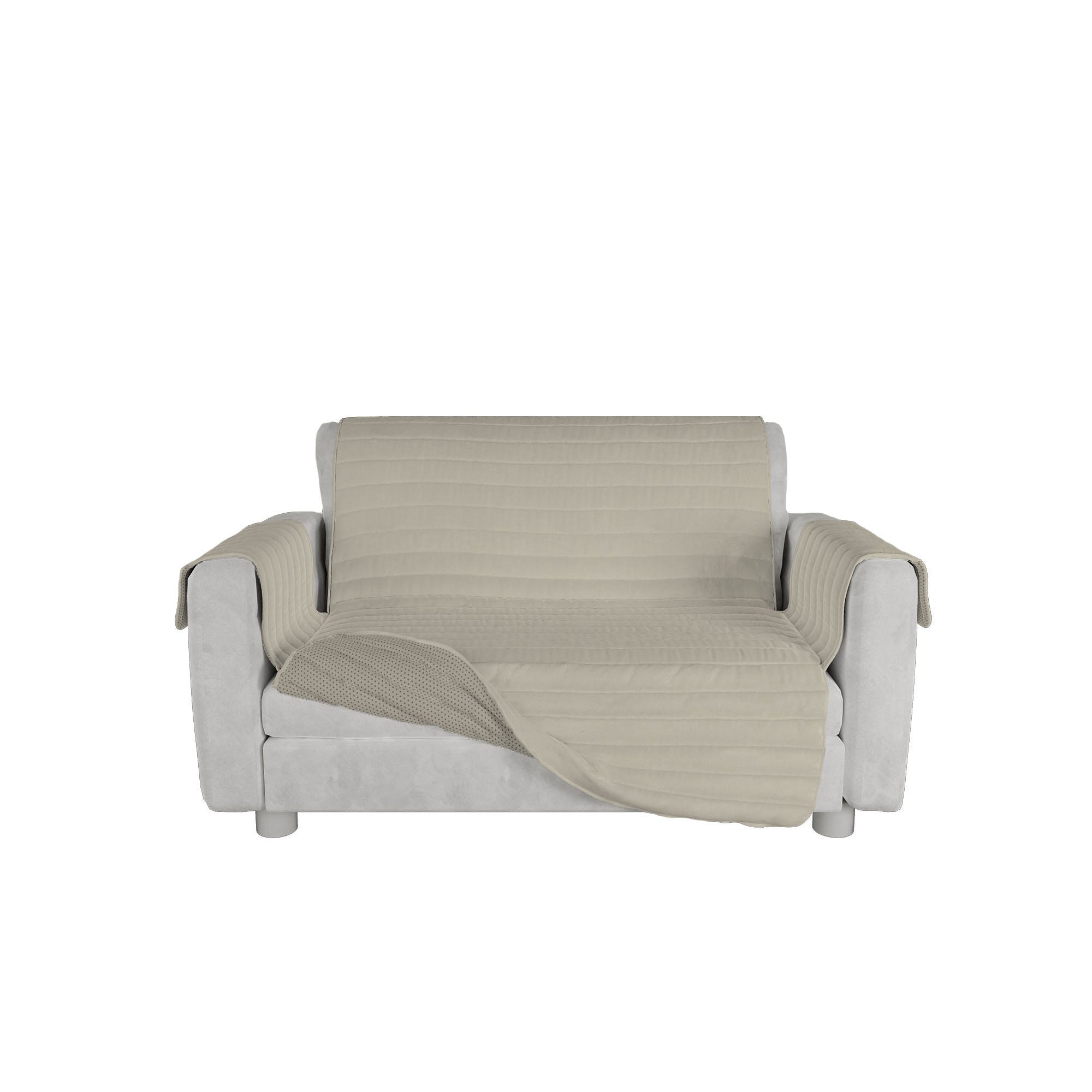 Copridivano Trapuntato 1 Posto in Microfibra Panna