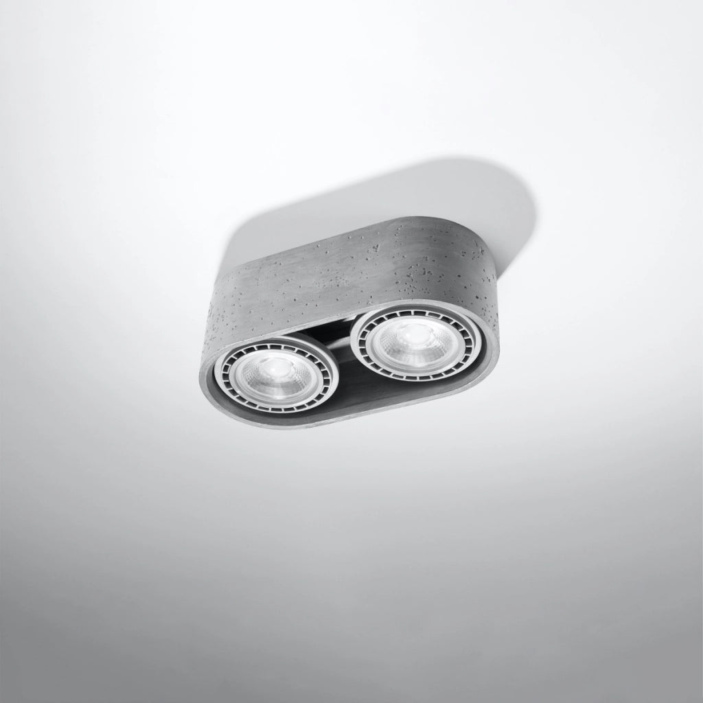 Lampada da soffitto Persian Indigo Basic grigio cemento 2x10W LED GU10 IP20