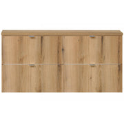 Mobile Sottolavabo Doppio NEWPORT da Parete a 4 Cassetti 120x60x40 cm - Effetto Rovere [en.casa]