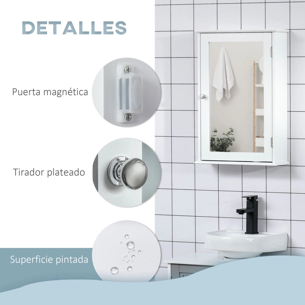 Armadio con specchio ¨C Zephmum ¨C Bianco 41x14x60 cm