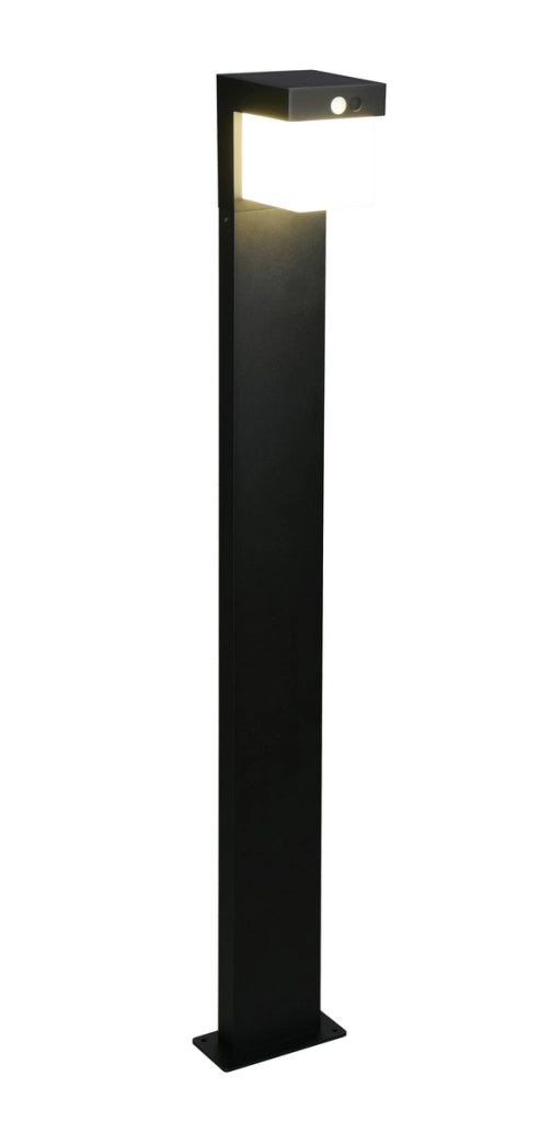 Paletto da giardino COLOMBO RL solare ibrido LED nero IP44