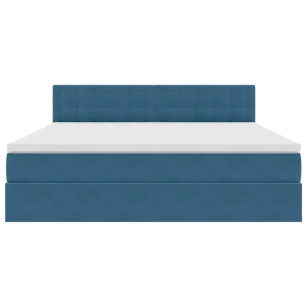 Letto con Contenitore Blu Scuro 180 x 200 cm Velluto 3370897