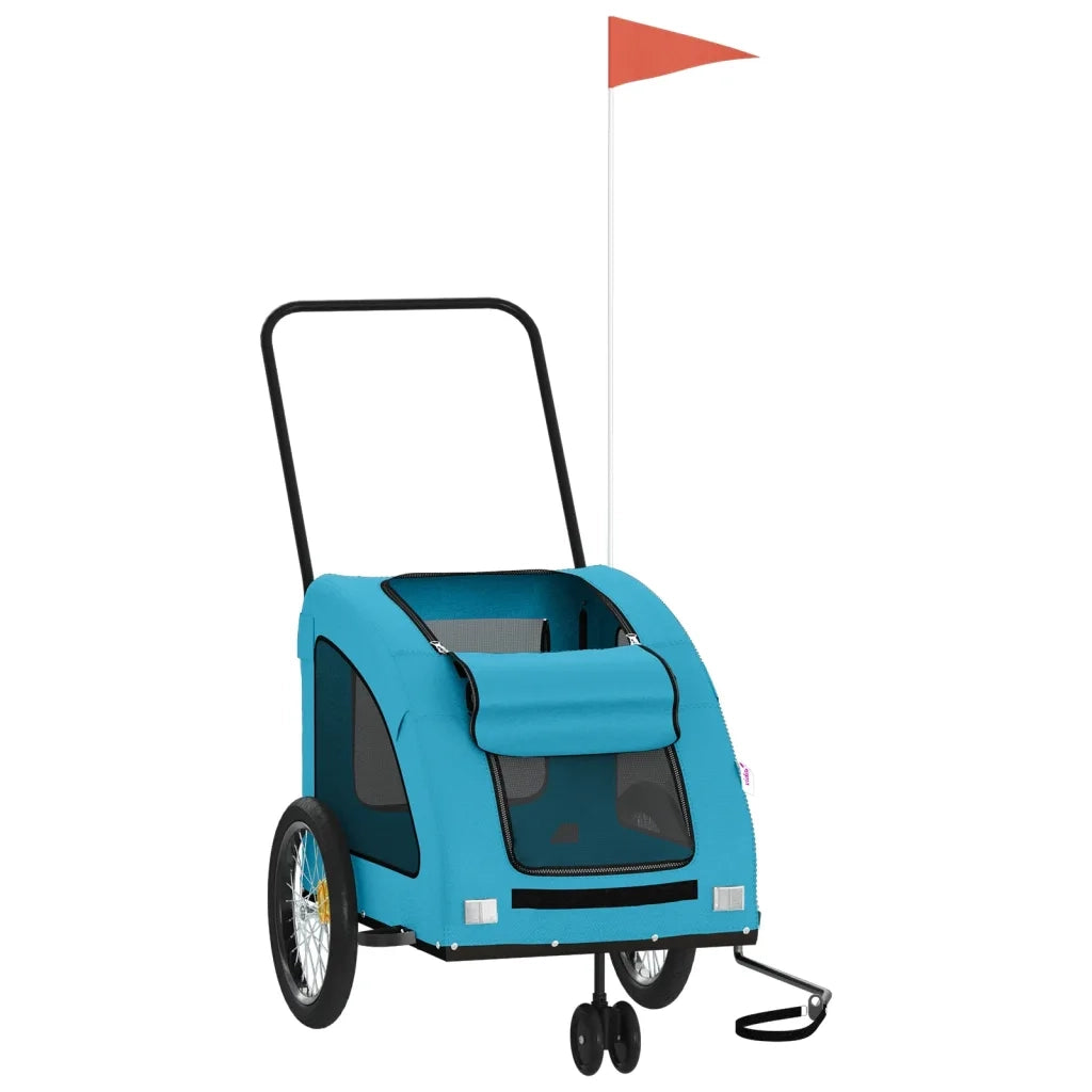 Rimorchio da Bici per Animali Blu Oxford e Ferro CFW3999216
