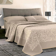 Coperta Pura Lana Matrimoniale Maxi 450gr Cober Venice Tortora