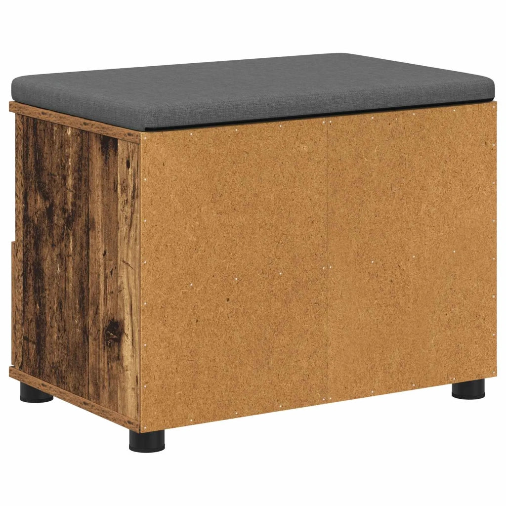 Panca per ingresso con cuscino-Sgabello-Panca da Corridoio Legno vecchio 60 x 38 x 46 cm 177140