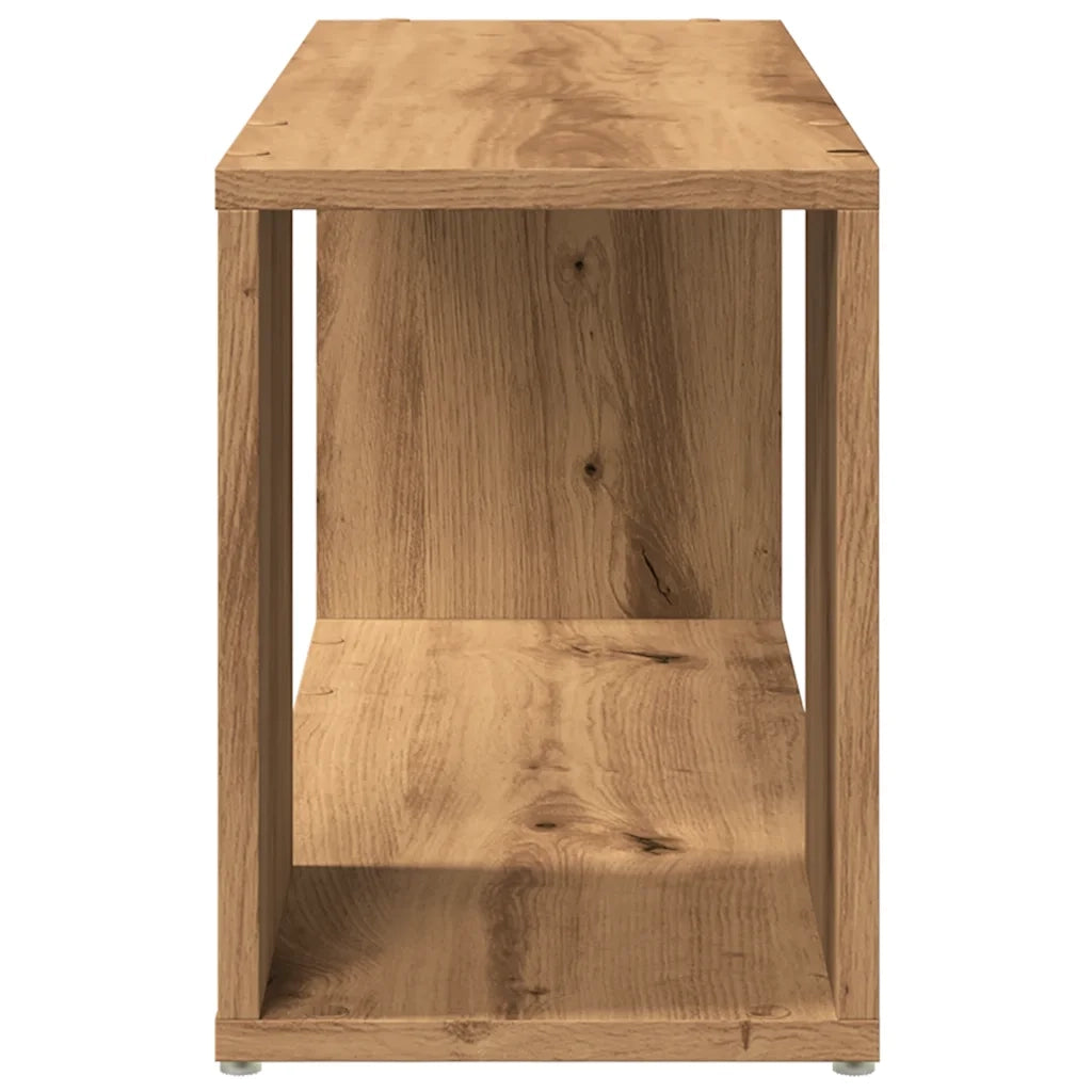 Mobile Porta TV Rovere Artigianale 80x24x32cm Legno Multistrato 856733