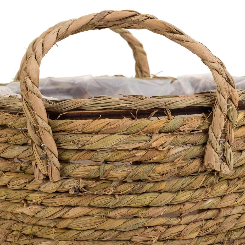 Cesto in corda intrecciata marrone d28x14h