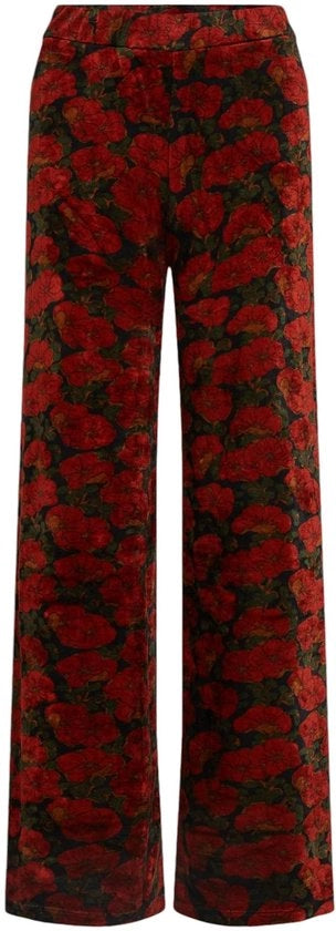 Gonna in Tessuto a Fiore - Camicia in Jersey - Cintura Elastica - Gambe Ampie - Silhouette Casual - Tela Liscia e Soffice - Pantaloni
