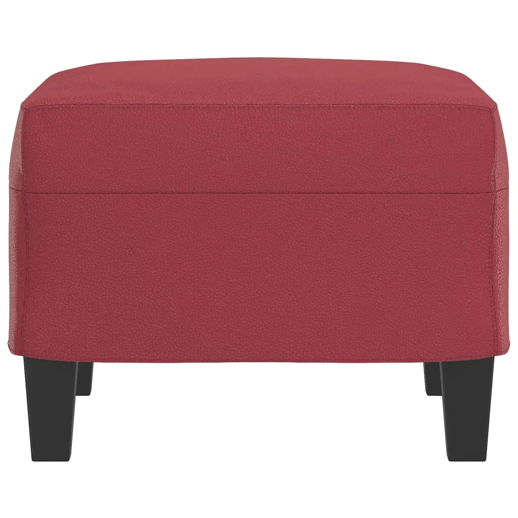 Poggiapiedi Rosso Vino 60x50x41 cm in Similpelle cod mxl 72994