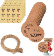 Etichette per appendiabiti 100 pezzi - Etichette in carta kraft - Etichette per pacchi - Pacchetti di regalo - Stile rustico - Inclusi fili di juta